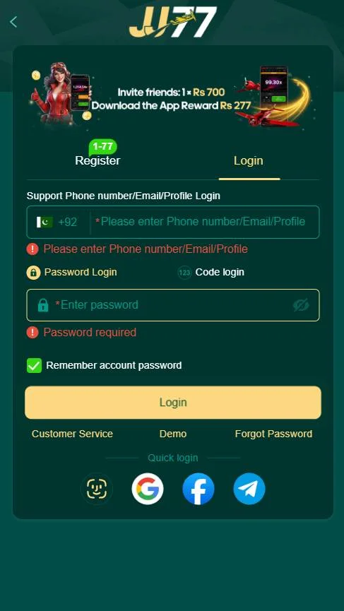 jj77 login gmae